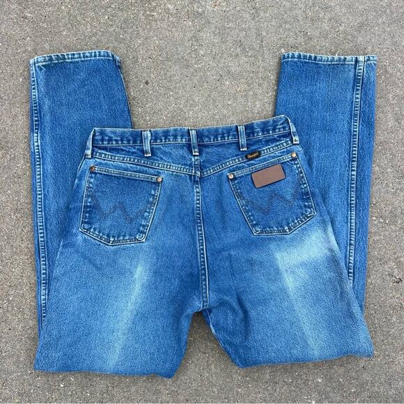 Wrangler Other - Vintage 90s Wrangler 13MWZ Cowboy Cut Original Fit Blue Jeans 36x36